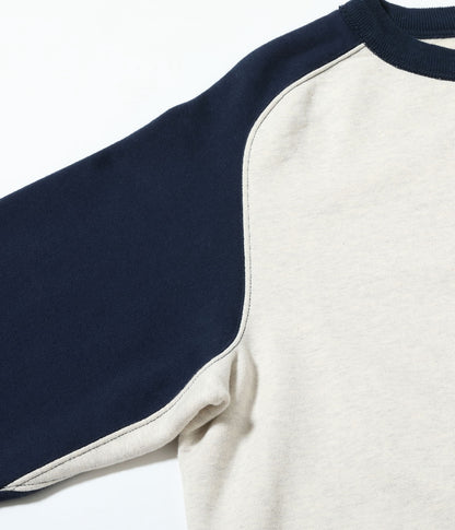 WHITESVILLE FREEDOM SLEEVE SWEATSHIRT - NAVY x OATMEAL