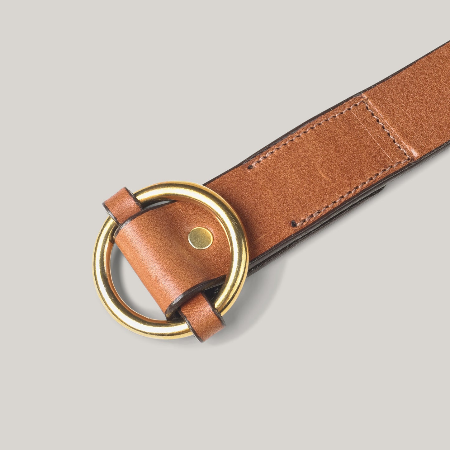 YUKETEN 1-1/4" RING BELT - BUCK BROWN