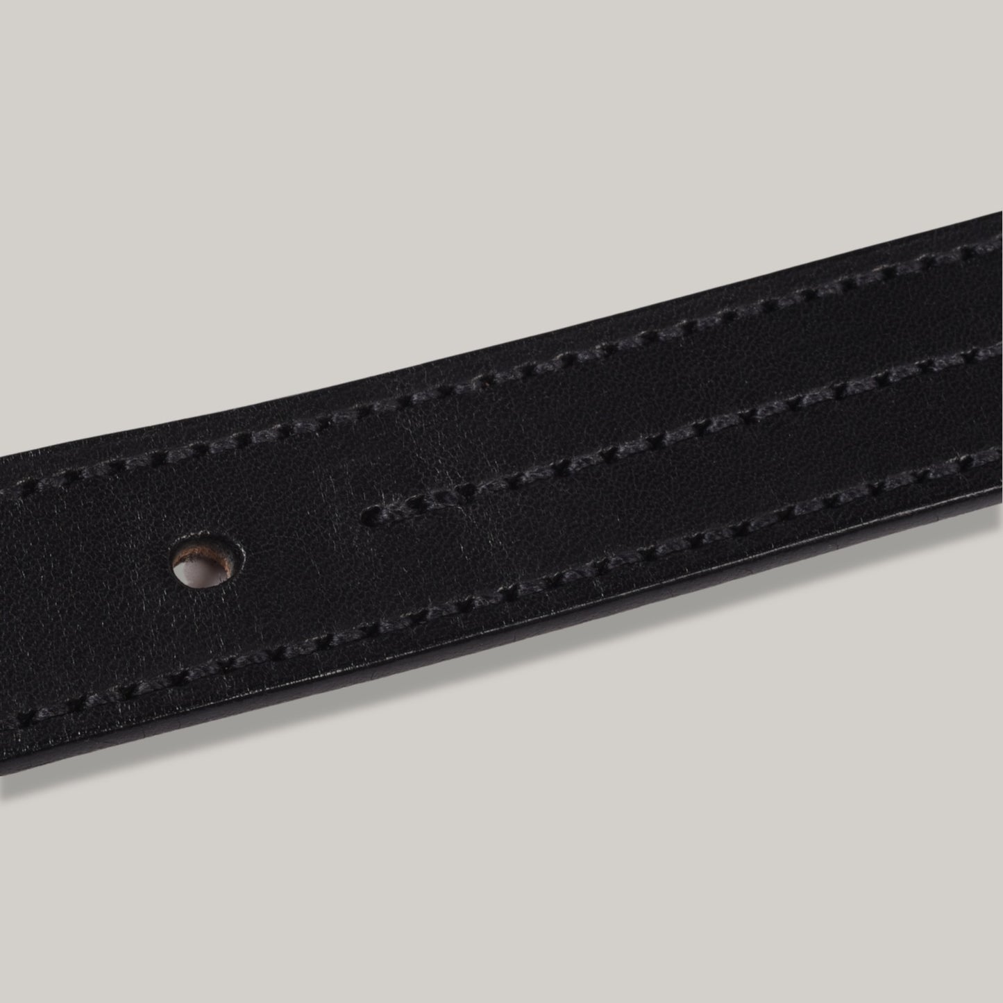 YUKETEN 1" TRIPLE STITCHED BELT - BLACK W/BLACK STITCH