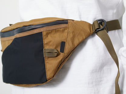 SNOW PEAK X-PAC NYLON WAIST BAG - BROWN