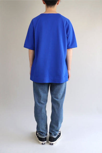 LENO FREEDOM SLEEVE SWEAT T-SHIRT - BLUE