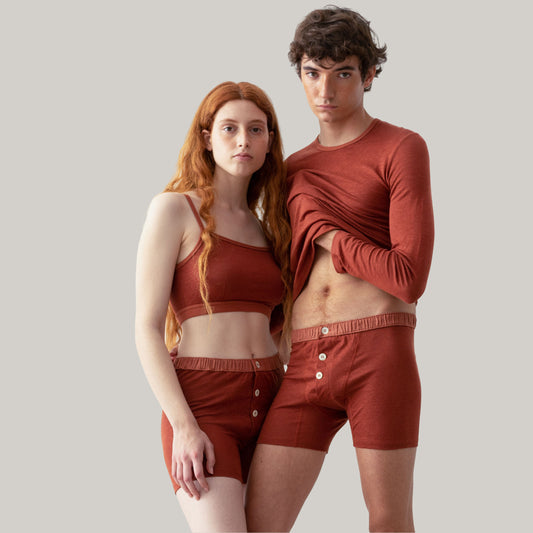 TA-CT GENDERLESS SHORT PANTS - TOMORI - RUST