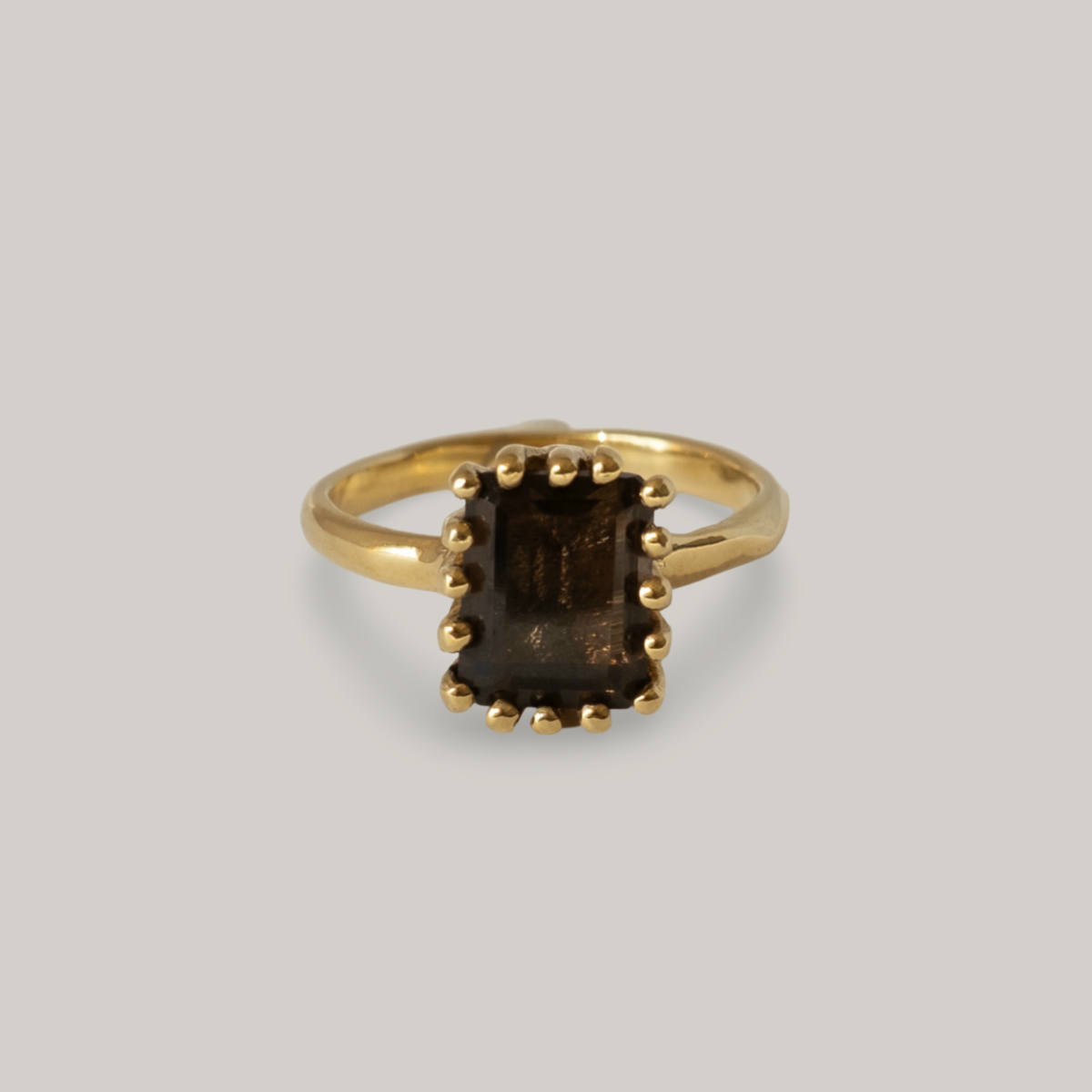 MEREWIF RAMONA GOLD RING  -  SMOKY TOPAZ