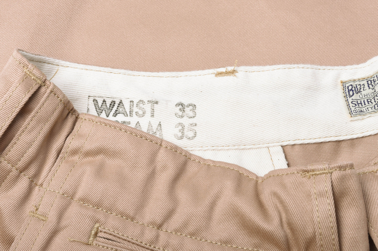 BUZZ RICKSON ORIGINAL SPEC CHINOS - BEIGE