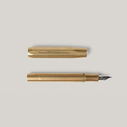 KAWECO BRASS SPORT FOUNTAIN PEN - MEDIUM