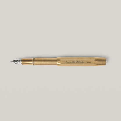 KAWECO BRASS SPORT FOUNTAIN PEN - MEDIUM