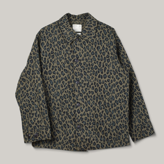 GIRLS OF DUST COACH JACKET - KHAKI CHEETA COTTON