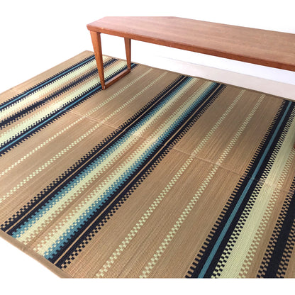 BASSHU IGUSA WOVEN RUG - BORDER BEIGE