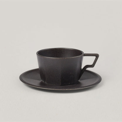 KINTO OCT CUP & SAUCER 220ML - BLACK