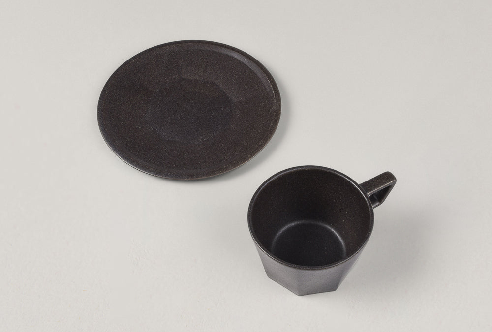 KINTO OCT CUP & SAUCER 220ML - BLACK