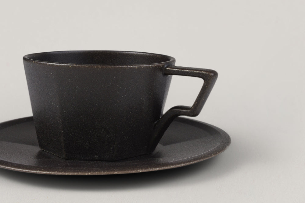 KINTO OCT CUP & SAUCER 220ML - BLACK