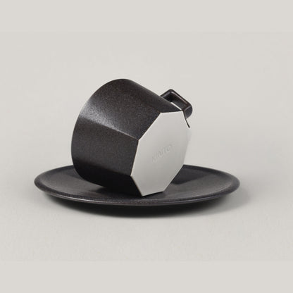 KINTO OCT CUP & SAUCER 80ML - BLACK