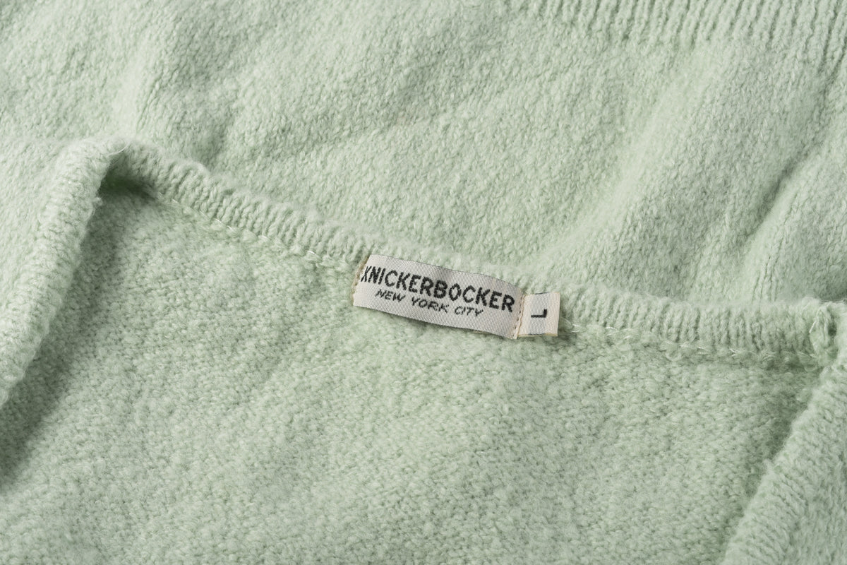 KNICKERBOCKER COTTON BOUCLE CARDIGAN - MINT