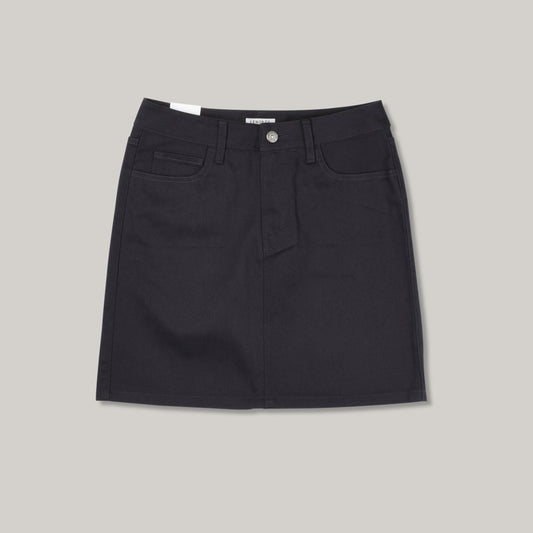 LENO JENNY TWILL SKIRT - CHARCOAL