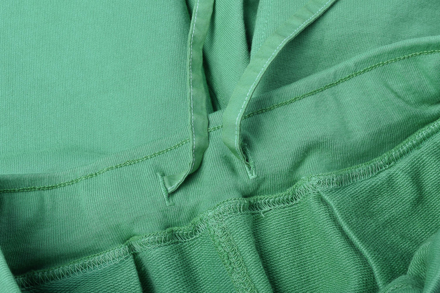 MONITALY FRENCH TERRY PLEATED SHORTS - GREEN