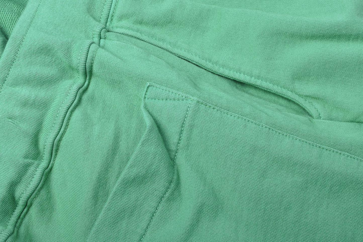 MONITALY FRENCH TERRY PLEATED SHORTS - GREEN