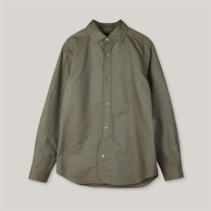 NIGEL CABOURN MAINLINE BRITISH OFFICERS SHIRT - DARK GREEN