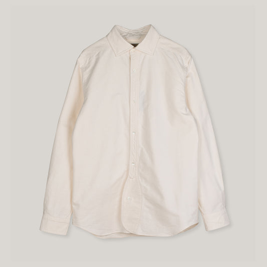 NIGEL CABOURN MAINLINE BRITISH OFFICERS SHIRT - WHITE