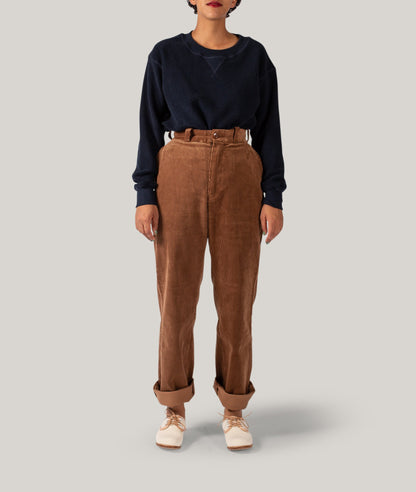 LENO CORDUROY TROUSERS - BROWN