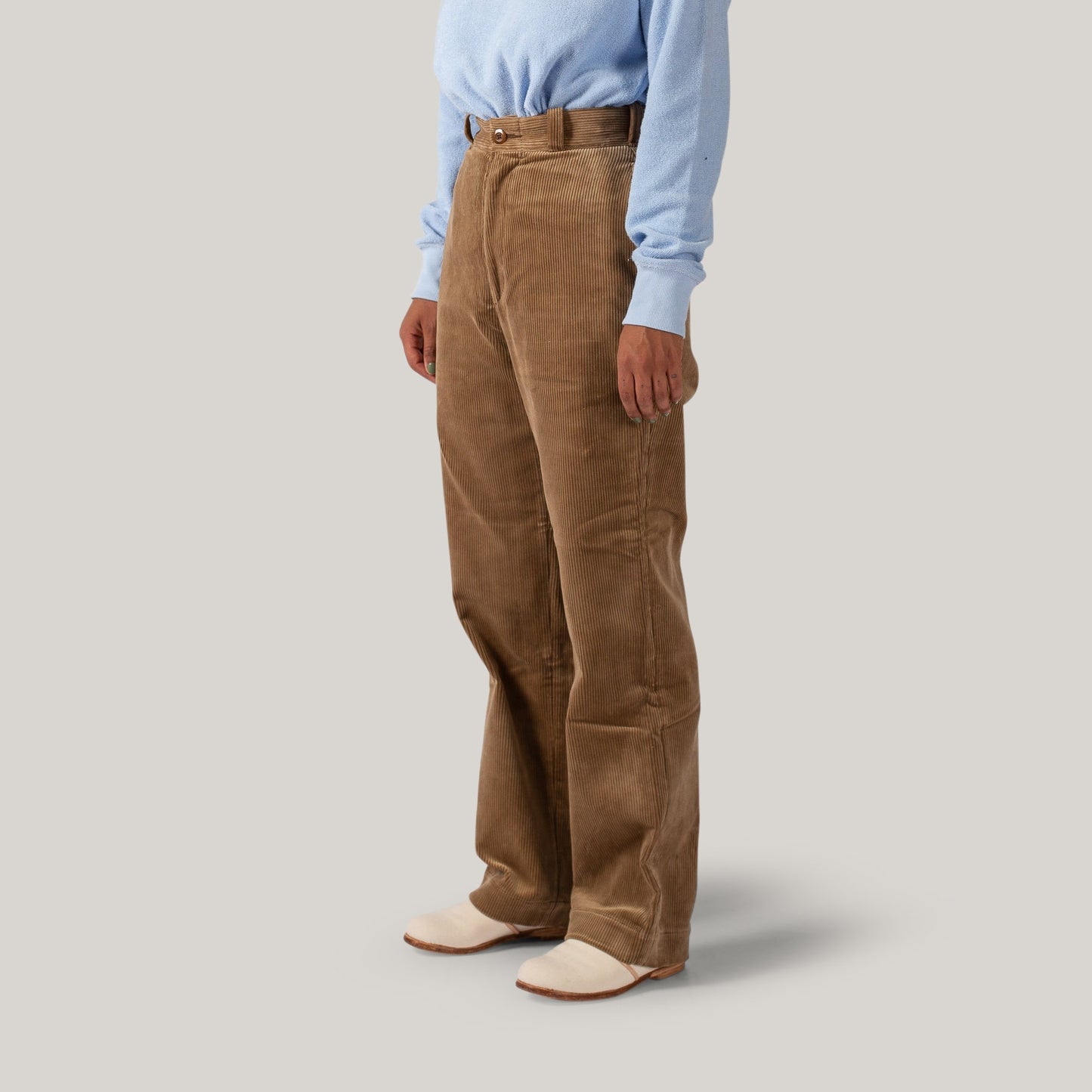 LENO CORDUROY TROUSERS - BEIGE