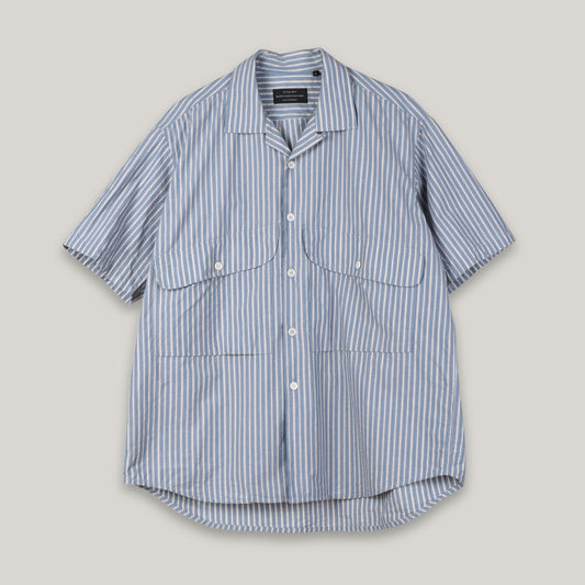 1ST PAT-RN STRIPE GUIDE SHIRT - LIGHT BLUE/ WHITE