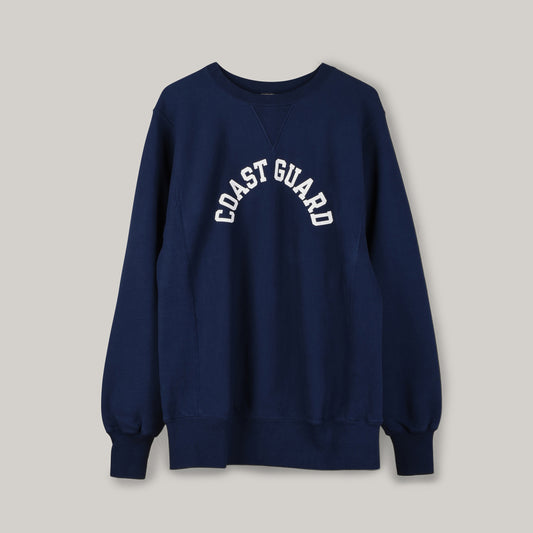 BUZZ RICKSON'S 'COAST GUARD' HORIZONTAL KNIT SWEATSHIRT - NAVY