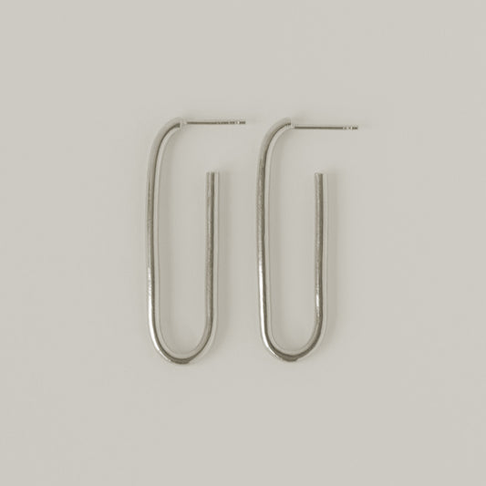 MEREWIF ERNEST HOOPS - STERLING SILVER