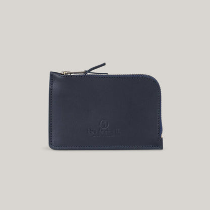 BLEU DE CHAUFFE POGNON ZIPPERED PURSE - BLEU MARINE