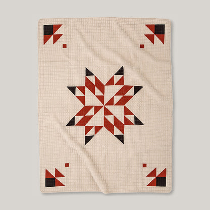 BASSHU PATCHWORK QUILT COVER - BEIGE